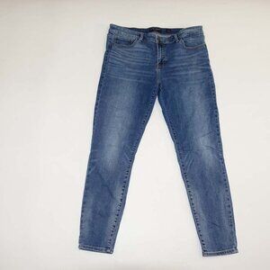Lucky Brand Women's Mid Rise Super Skinny Ava Jeans Size 14 / 32 Blue Stretch